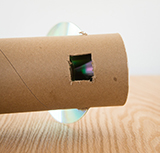 Percobaan Membuat spektroskop dari CD Bekas